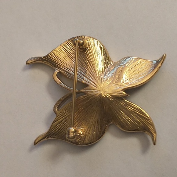 Trifati Vintage Rare  enamel butterfly. Green, purple and gold. - Picture 4 of 6